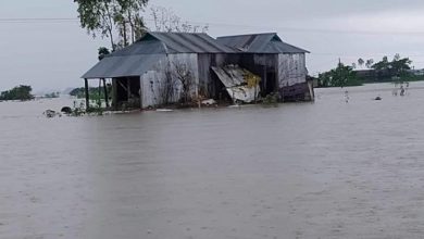 Photo of সুনামগঞ্জে এক সড়কের ৯ স্থানে ভেঙে পানি ঢুকছে, তাহিরপুরের সঙ্গে যোগাযোগ বন্ধ